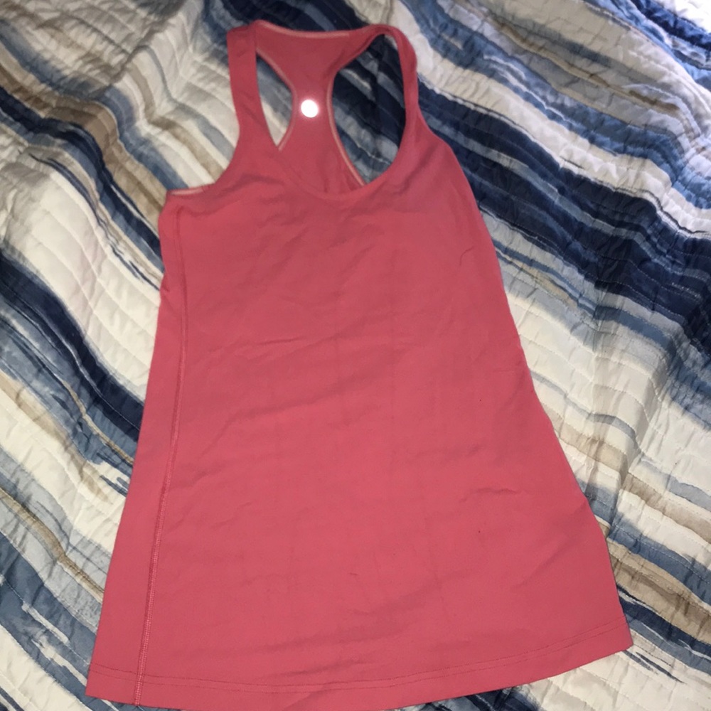 Pink lululemon athletic tank top